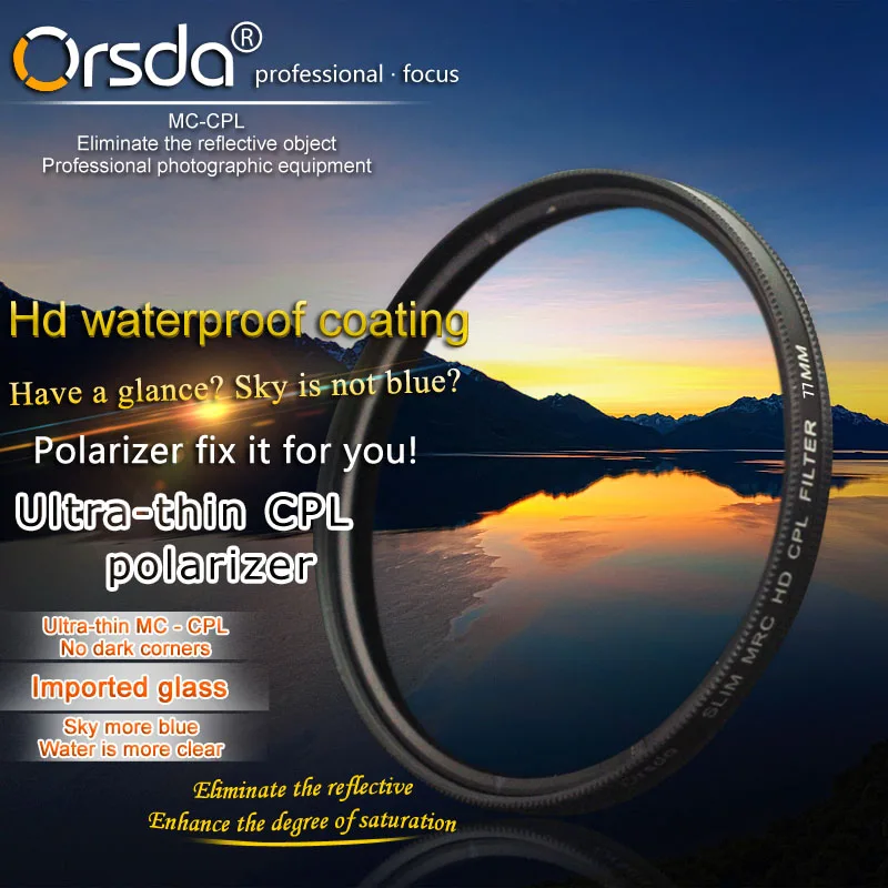 

Orsda 52 58 62 67 77 mm CPL Filter lenspen lens cap lens hood For Sony Pentax Nikon Canon EOS 650d