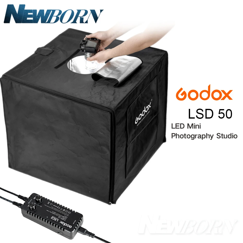 

Godox LSD60 60*60cm 40W LED Photo Studio Softbox Light Tent SoftBox +AC Adapter +PVC Backgrounds for Phone DSLR Shooting Product