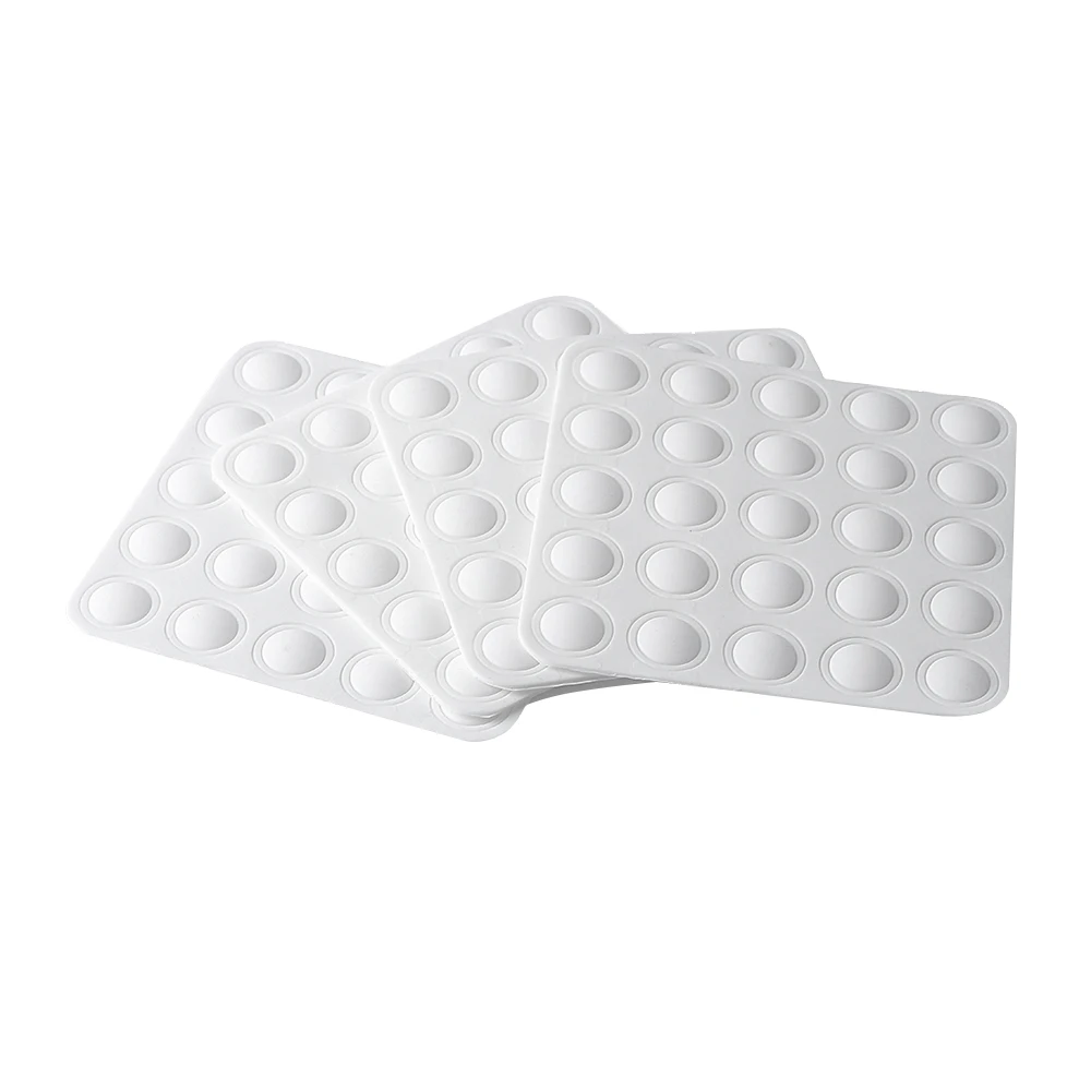 

25Pcs White Silicone Gel Polish Color Label Sticker Button UV Gel Color Adhesive Paster Manicure Useful Nail Art Tool