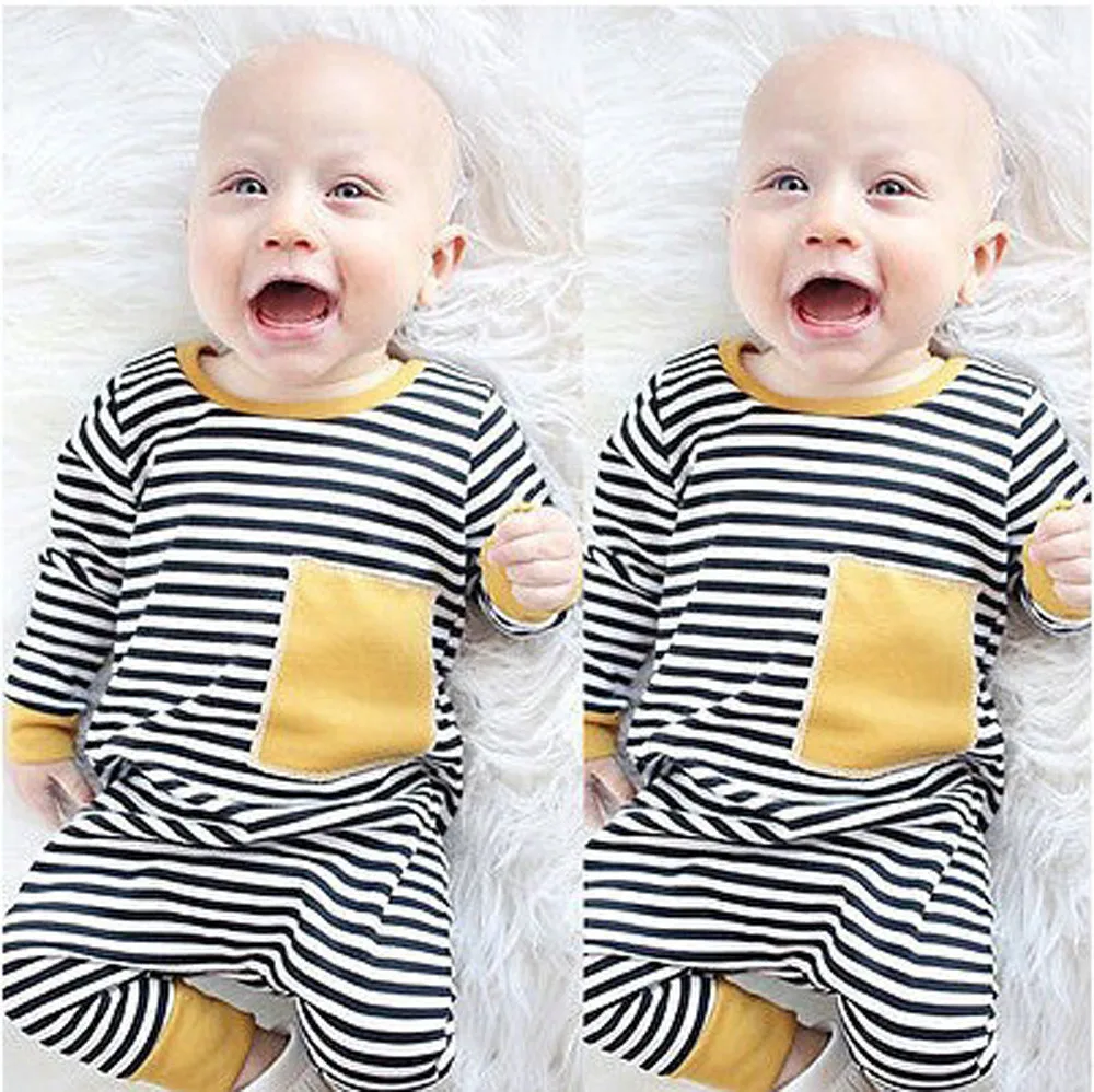 

ISHOWTIENDA Stripe baby bodysuit long sleeve jumpsuit baby Body newborn onesie overall for kid barboteuse baby halloween costume