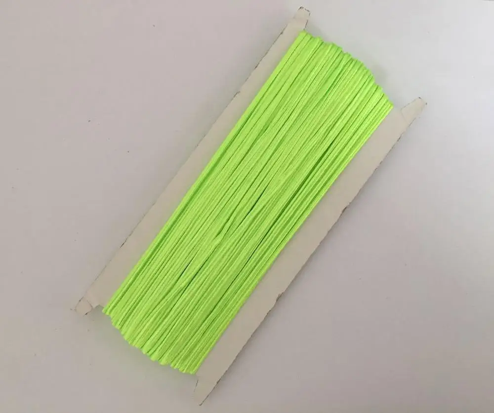 34 ярдов(31 м)/Лот 32 цвета 3 мм китайский шнур для сутаха нить Змеиный живот веревочные шнуры нейлоновая веревка для материал для изготовления ювелирных изделий - Цвет: fluorescent green