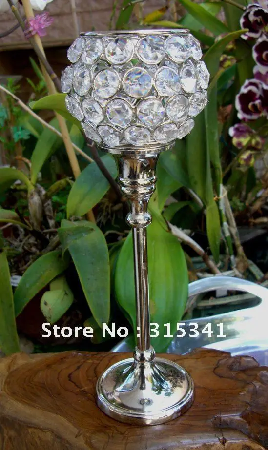 Top (30pcs/lot)crystal wedding centerpiece/ crystal candle holder /13.8" tall x 4" wide for wedding decoration 1