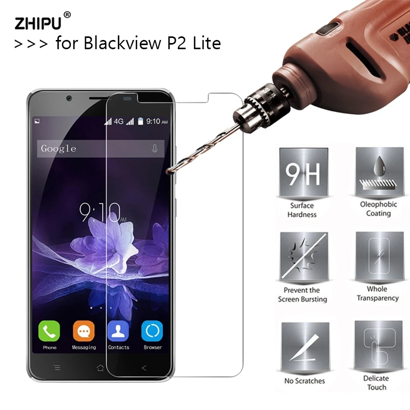 

2.5D 0.26mm 9H Premium Tempered Glass For Blackview P2 Lite Screen Protector Toughened protective film For Blackview P2 Lite