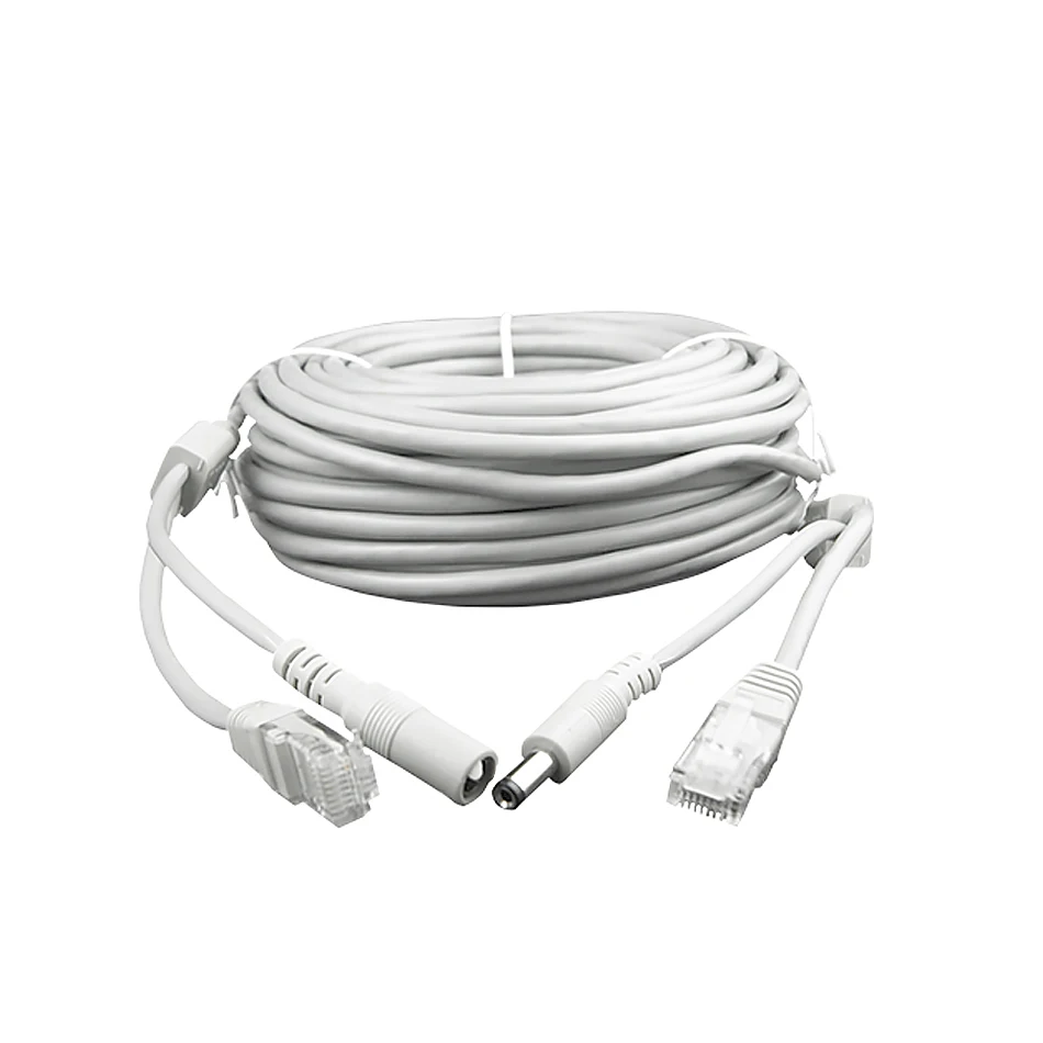 RJ45 Ethernet кабель CCTV Cat5e DC Мощность Cat5 Интернет сети LAN кабель Шнур ПК компьютер для POE IP Камера Системы Concatenon 10 м