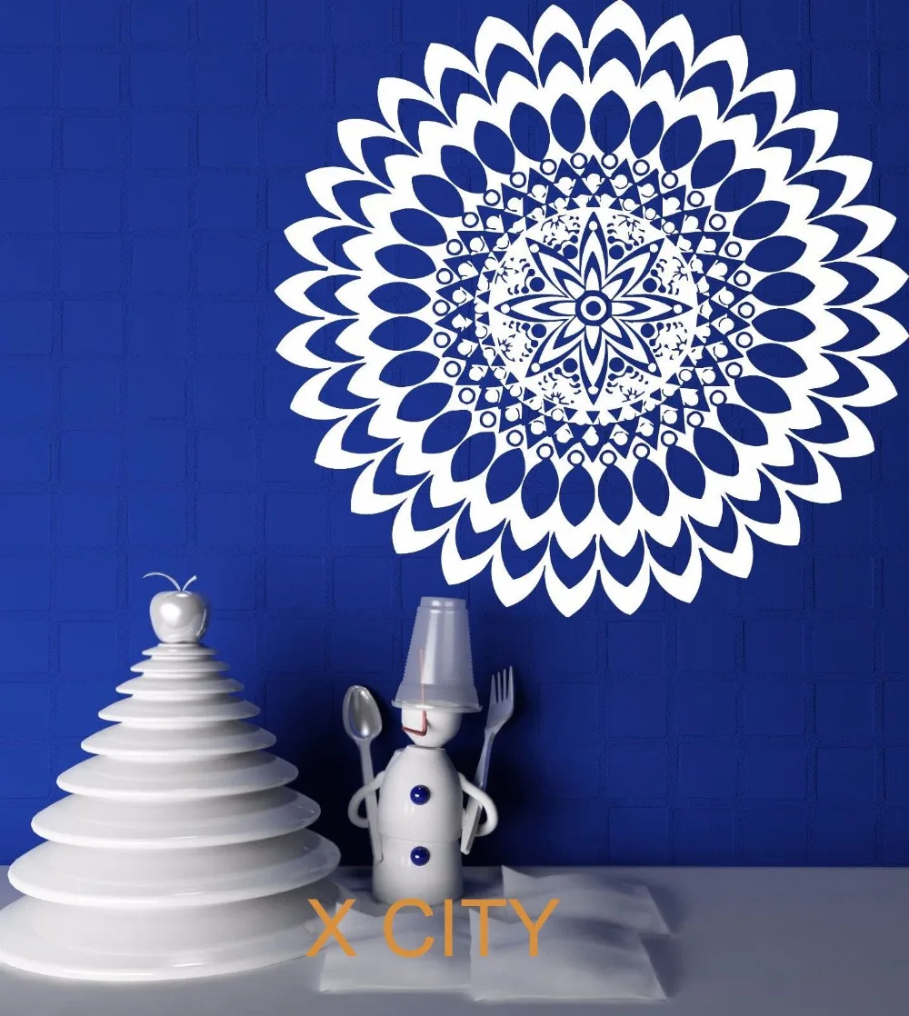 

Mandala Circle Meditation Floral Pattern WALL ART DECAL STICKER VINYL CUT TRANSFER HOME ROOM WINDOW DOOR DECOR STENCIL MURAL