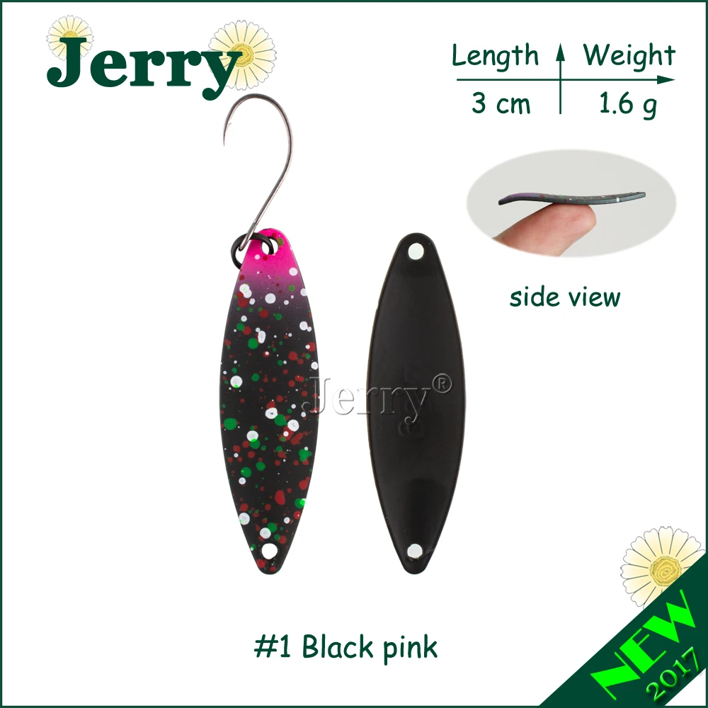 Jerry 1 шт. 1,6 г 2,7 г 2,5 г латунные ложки для форели пресноводные рыболовные приманки сверхлегкие рыболовные ложки