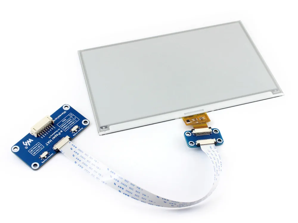 7.5inch E-Ink display HAT 640x384 E-paper Module Black White Two-color SPI No Backlight for Raspberry Pi 2B/3B/3B+/Zero/Zero W