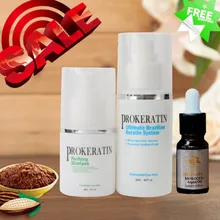 BIG Sale 3pcs Keratin Repair Damage hair set purifying shampoo Keratin Treatment Straighten Hair Care Argan OIL FREE SHIPPING