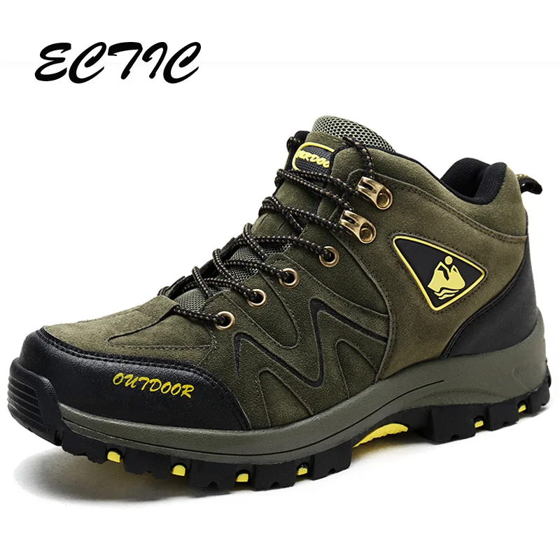 Goedkoop 2018 Hoge Mannen Winter Pluche Warm Houden Laarzen mannen Outdoor Wandelschoenen Man Trekking Schoenen Mountain Hout Klimmen Sneakers