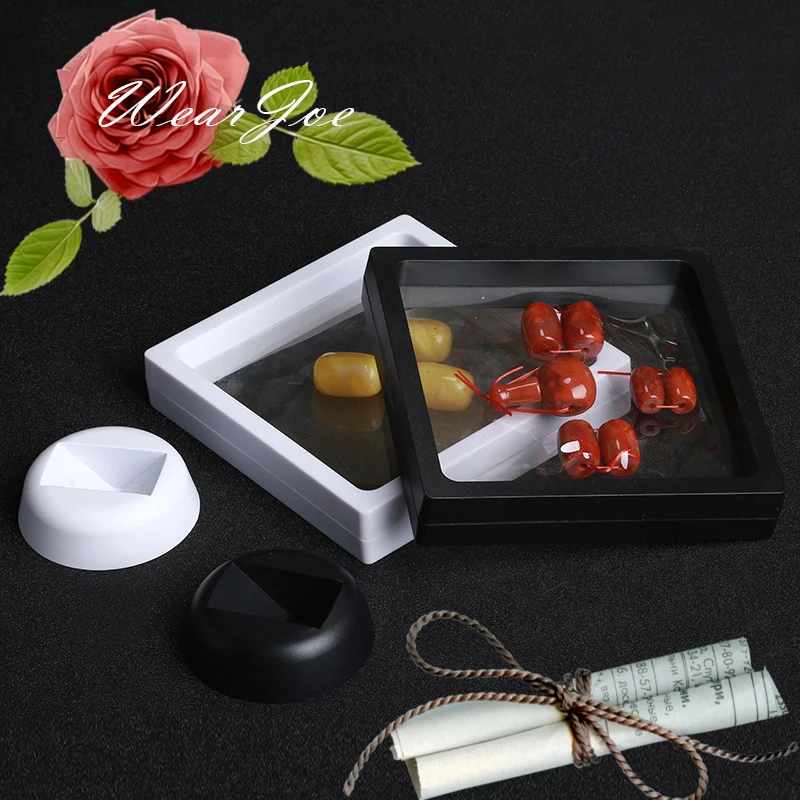 

Free Shipping Jewellery Show Case Clear Accessories Display PET Box Ring Bracelet Pendant Multifunctional Carrying Stand Holder