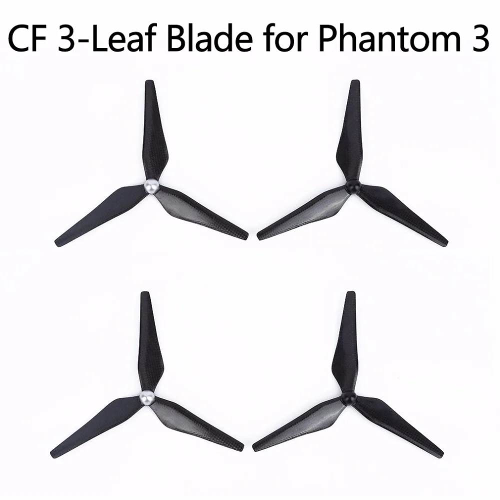 

4PCS 9450 Carbon Fiber Propellers for DJI Phantom 3 2 Drone Self-tighten 3-Leaf Blade Props Spare Parts Replacement Accessories