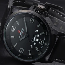 2016 nouvelle marque de luxe bracelet en cuir analogique hommes Quartz Date horloge mode Casual sport montres hommes militaire montre – bracelet
