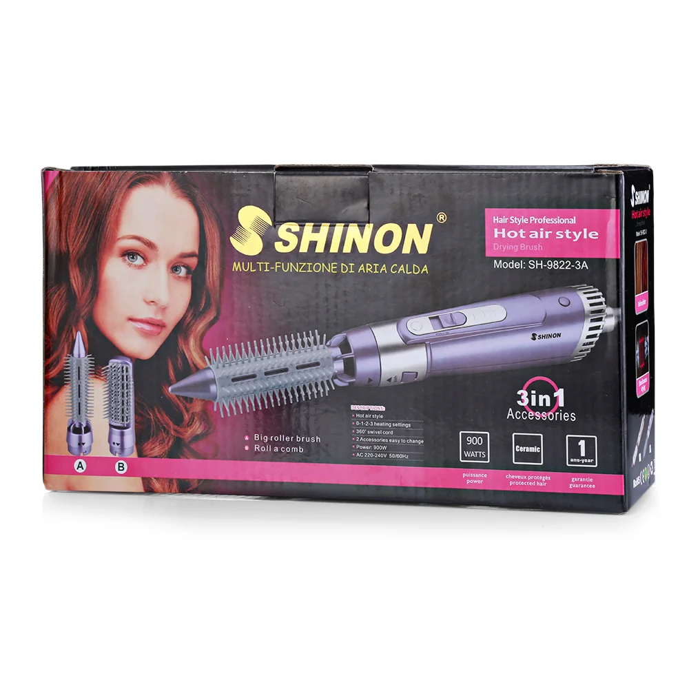 SHINON SH 9822 3A набор инструментов для укладки волос 3 в 1 электрическая щетка завивки
