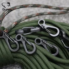 Gumay 10pcs Mini SF Spring Backpack Clasps Climbing Carabiners EDC Keychain Camping Bottle Hooks Paracord Tactical Survival Gear