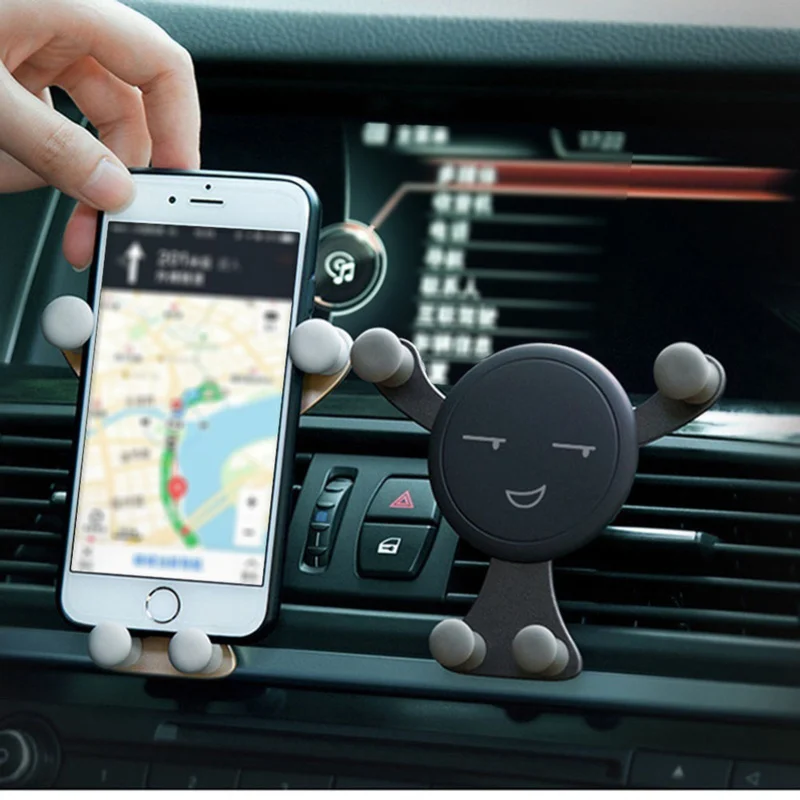 1X Schlauen Lächeln/panda Schwerkraft Sensing Halterung für Telefon Navigation GPS Auto Air Outlet