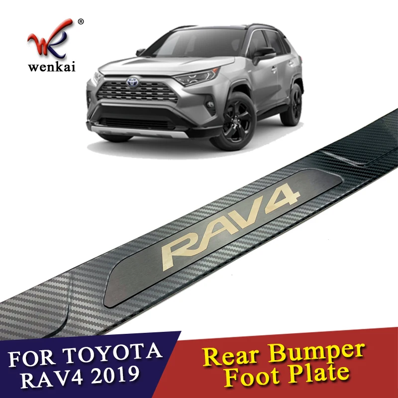 Для Toyota Rav4 2019 2020 из нержавеющей стали задняя коробка ворота двери бампер порог