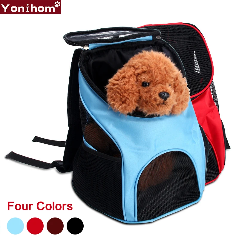 Us 9 79 24 Off Fashion Bag For Dogs Travel Breathable Mesh Pet Carrier Dog Backpacks Hiking Walking Double Shoulder Training In