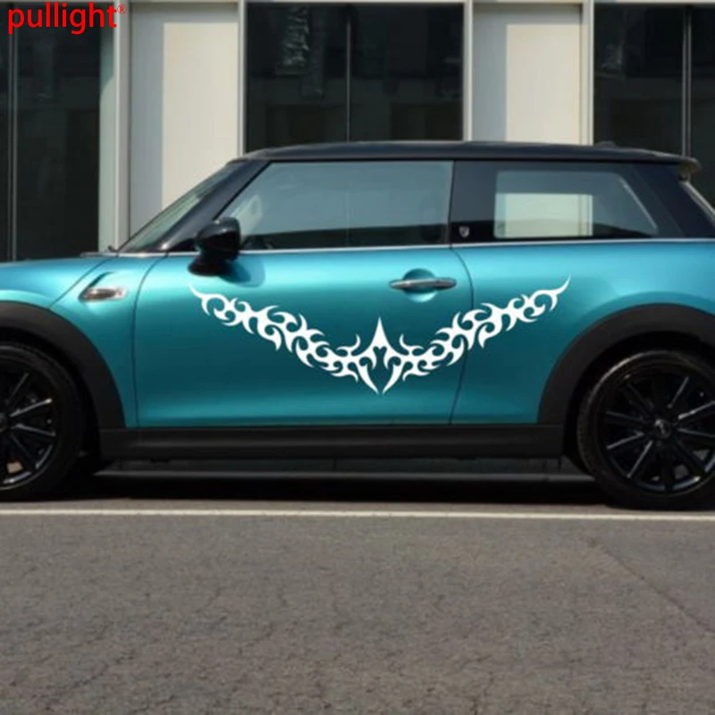 

1 pair Car Racing Flames Fire Tribal Door Decal Vinyl Side sticker