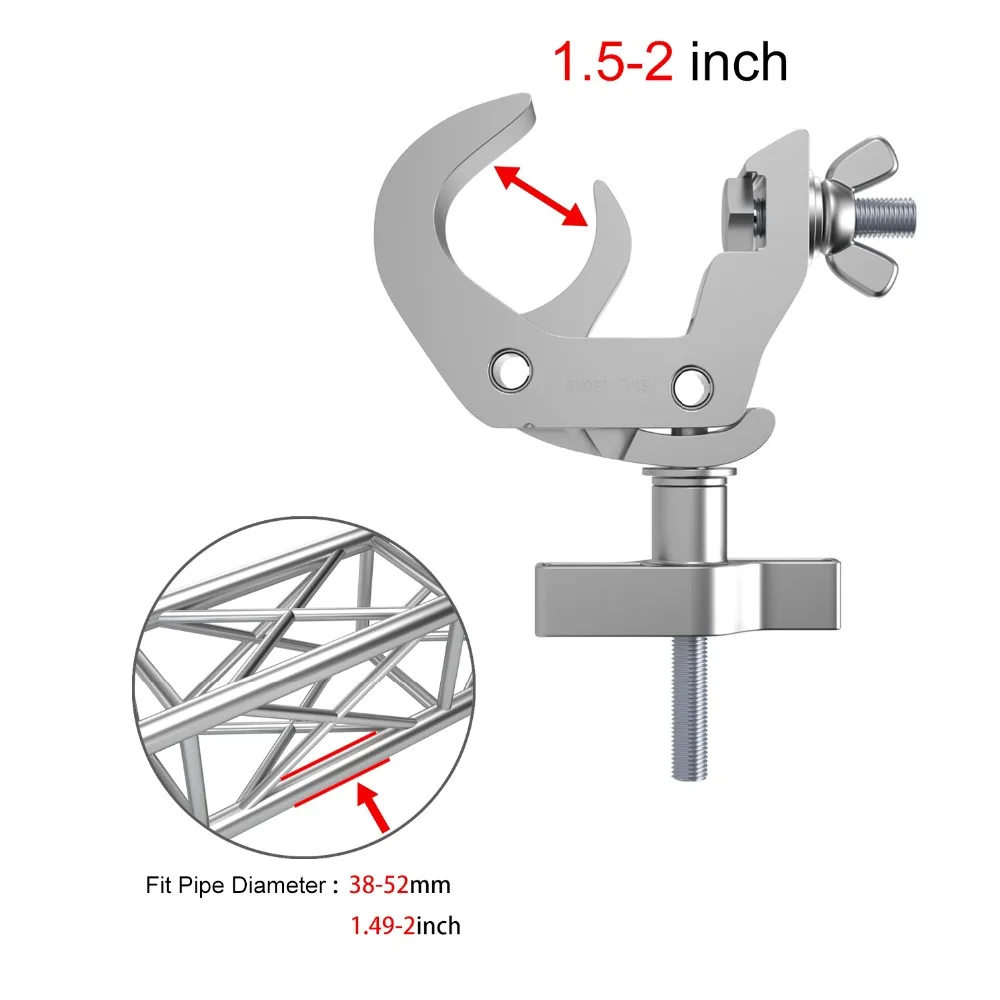 Сценические зажимы для сценических труб для сценического светильник s сценический светильник с подвижной головкой для труб 38~ 51 мм 1,5~ 2 дюйма