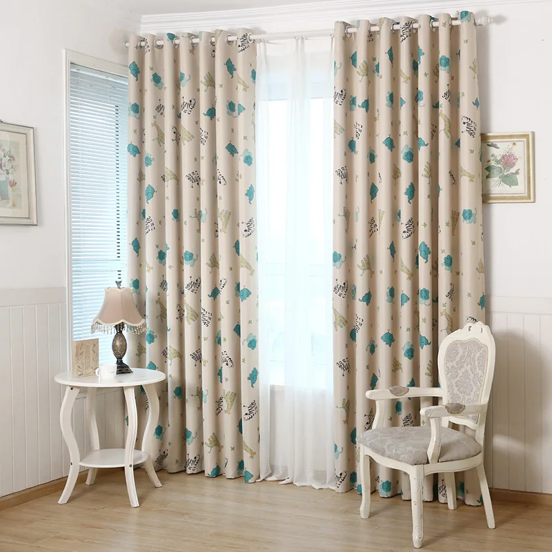 Animal Paradise Korean Curtain Bedroom Window Curtain Cloth Cute Kids Curtains For Children Room Living Room Blinds T20 In Curtains From Home Garden