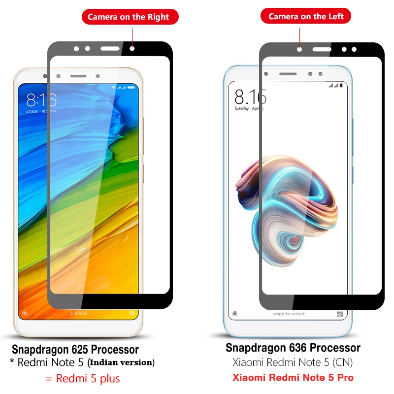 GonoRack 6D كامل غطاء واقي للشاشة ل Xiaomi Redmi 4X4 برو الزجاج المقسى ل Redmi ملاحظة 4X 5A 5 زائد النسخة العالمية