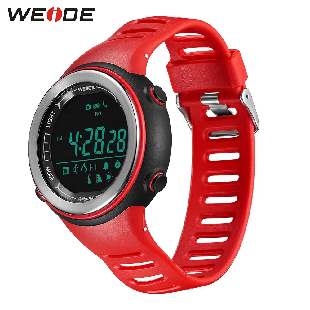 WEIDE часы Relogio Цифровые мужские с ЖК дисплеем Цифровой Счетчик шагов Bluetooth Монитор