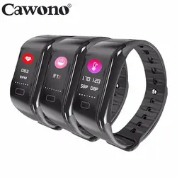 Cawono CW1 Bluetooth Фитнес трекер Смарт-часы WirstBand пульсометр крови Давление браслет для телефонов iPhone Android