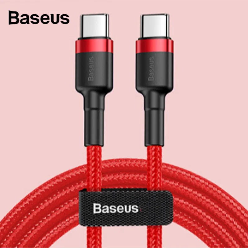 

Baseus USB Type C to Type C Quick Charging Cable PD2.0 60W Fast Charging USB C Cable 20V 3A For Samsung S10 HUAWEI P30 PRO