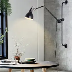 Скандинавский промышленный ветровой настенный светильник Простой Длинный полюс Гостиная Спальня прикроватный кабинет Креативный дизайн