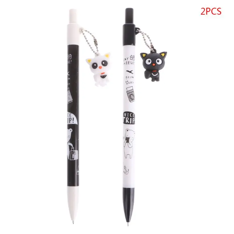 

2pcs 0.5mm Cartoon Cat Pendant Mechanical Pencil Plastic Automatic Pencils Pen