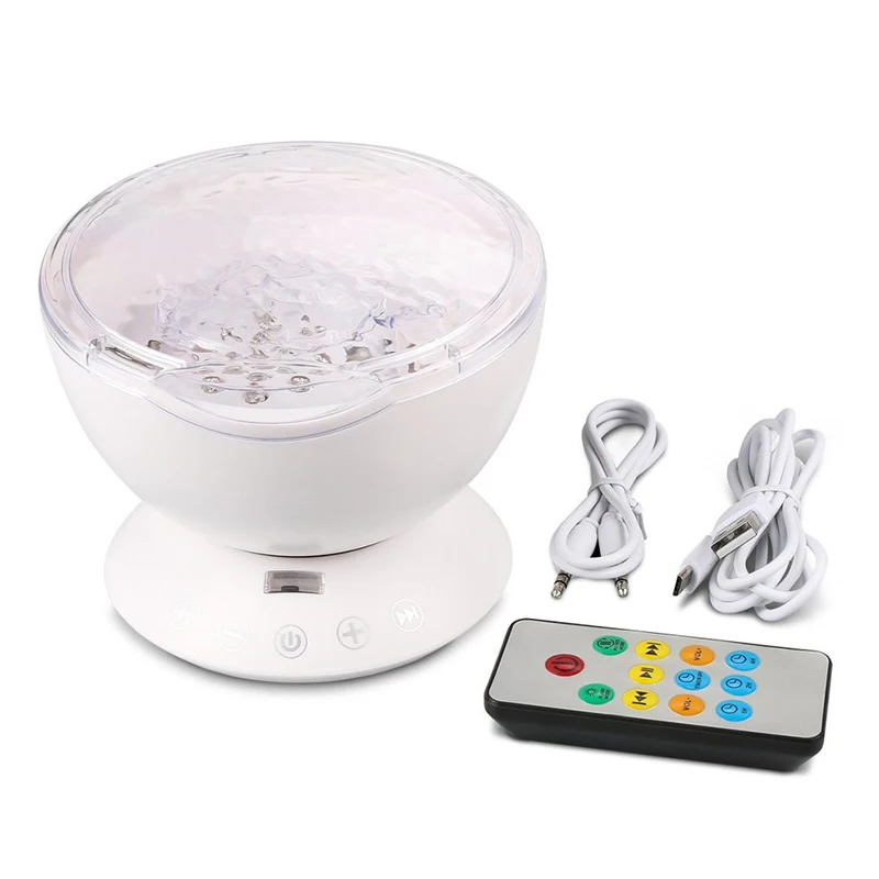 المحيط موجة LED مليء بالنجوم السماء أورورا ليلة كشاف ضوئي عن الجدة USB TF شمعة الوهم للطفل ديكور السرير مصابيح