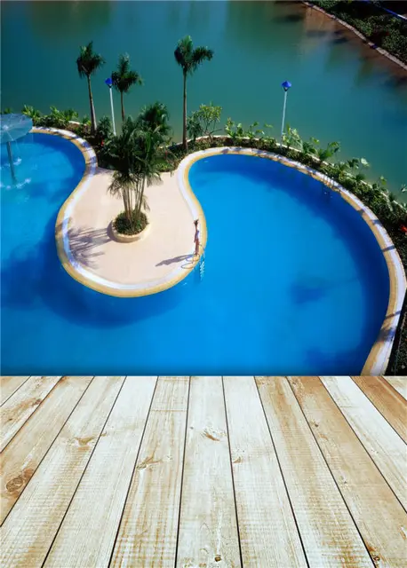 Kidniu Swimming Pool Background Wooden Floor Photo Studio Props Kidniu Swimming Pool Background Wooden Floor Photo Studio Props 5x7ft Or 3x5ft Photography Backdrops Vinyl Jieqx216
