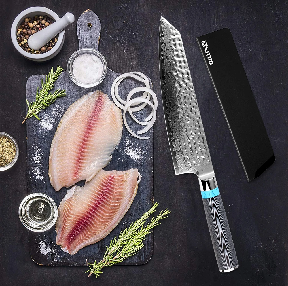  XITUO Japanese Chef Knife Damascus Steel Kitchen Slicing Knife Hand Forged Blade Ultra Sharp Micart - 32959005093
