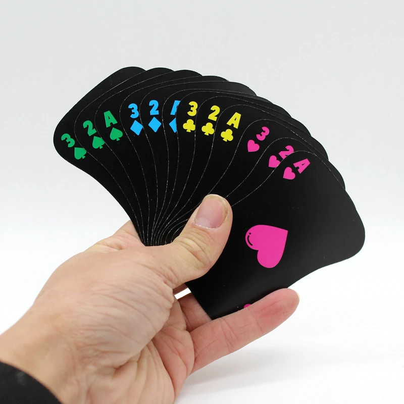 Смешные покер игральные карты черный с красочным принтом для KTV бар Вечерние игры