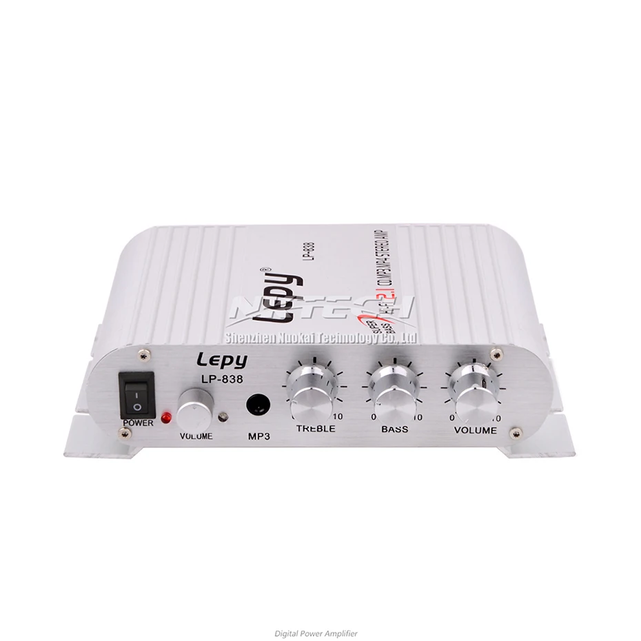 speaker amp LP-838 Lepy MINI Digital Car Power Amplifier 2.1CH 20W 2x15W Hi-Fi MP3 MP4 Stereo Booster DVD Motorcycle Home BASS Audio Player bluetooth car amplifier