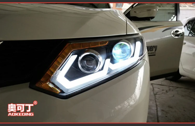 АКД автомобильный Стайлинг для Nissan X-trail фары- Rouge светодиодный фары DRL Hid вариант головной лампы Ангел глаз луч аксессуары