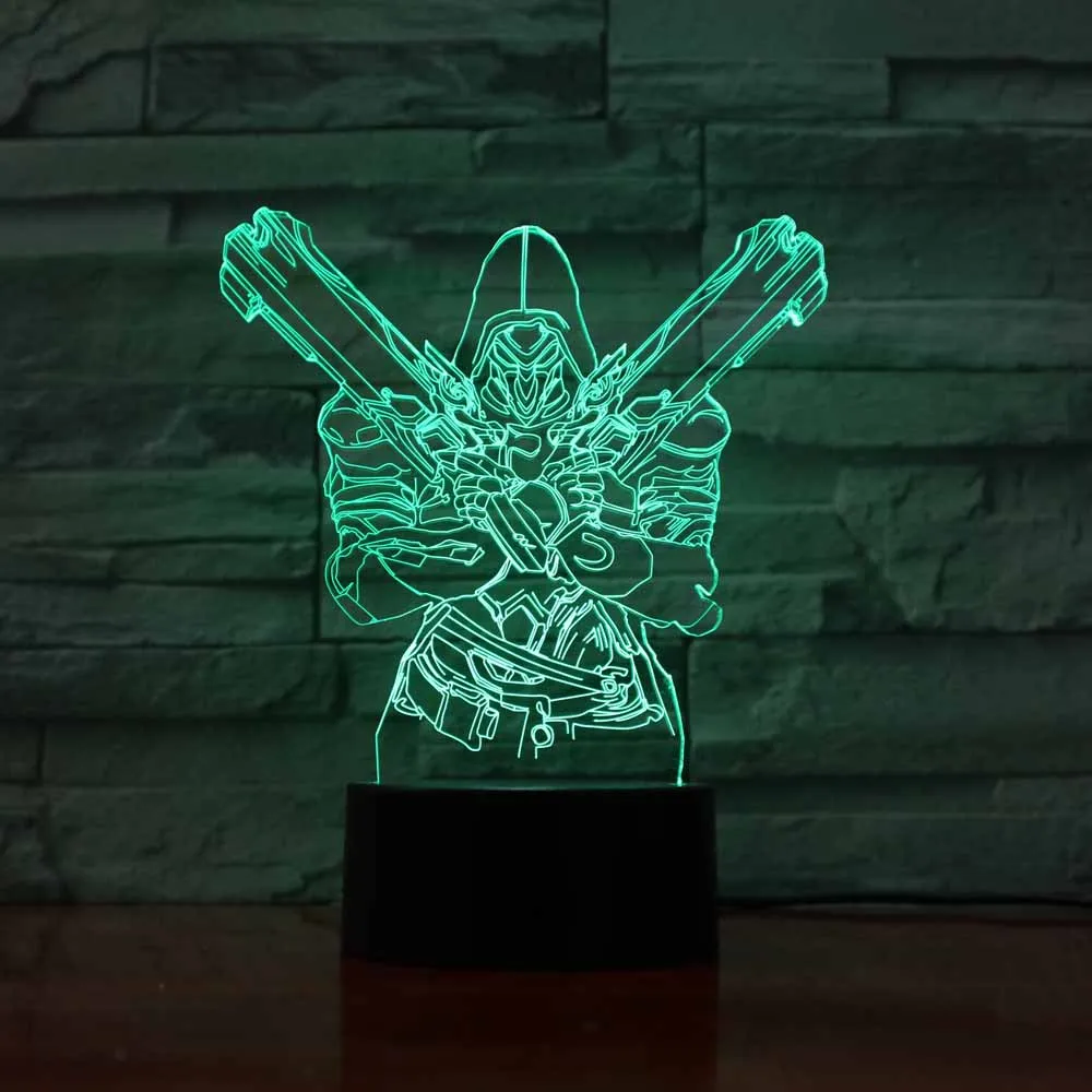 

Creative 7 Color Changing Acrylic LED 3D Star Wars Warrior Night Lights USB Game Table Lamp Bedroom Sleep Lighting Gifts Decor