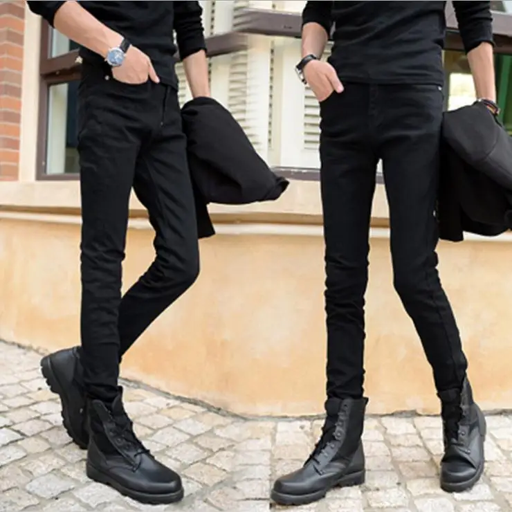 Popular Boys Black Skinny Jeans-Buy Cheap Boys Black Skinny Jeans HOT 2017 Fashion black Design Boys Men's Sweatpants Casual Long Pants Jeans Homme Skinny Jeans Men - Popular Boys Black Skinny Jeans-Buy Cheap Boys Black Skinny Jeans