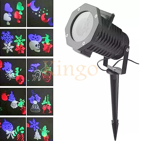

GOOD Quality 110V-240V IP65 10 pattern changeable led Outdoor Waterproof Laser Stage Light Xmas light projector Yard Decoration