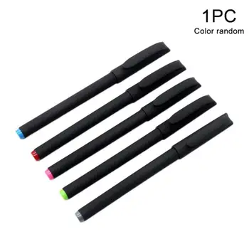 

1pc Customized Printing Advertising Carbon Pen Plastic Matte Spray Propaganda Neutral Refill 0.5mm Black Signature Gel Pen