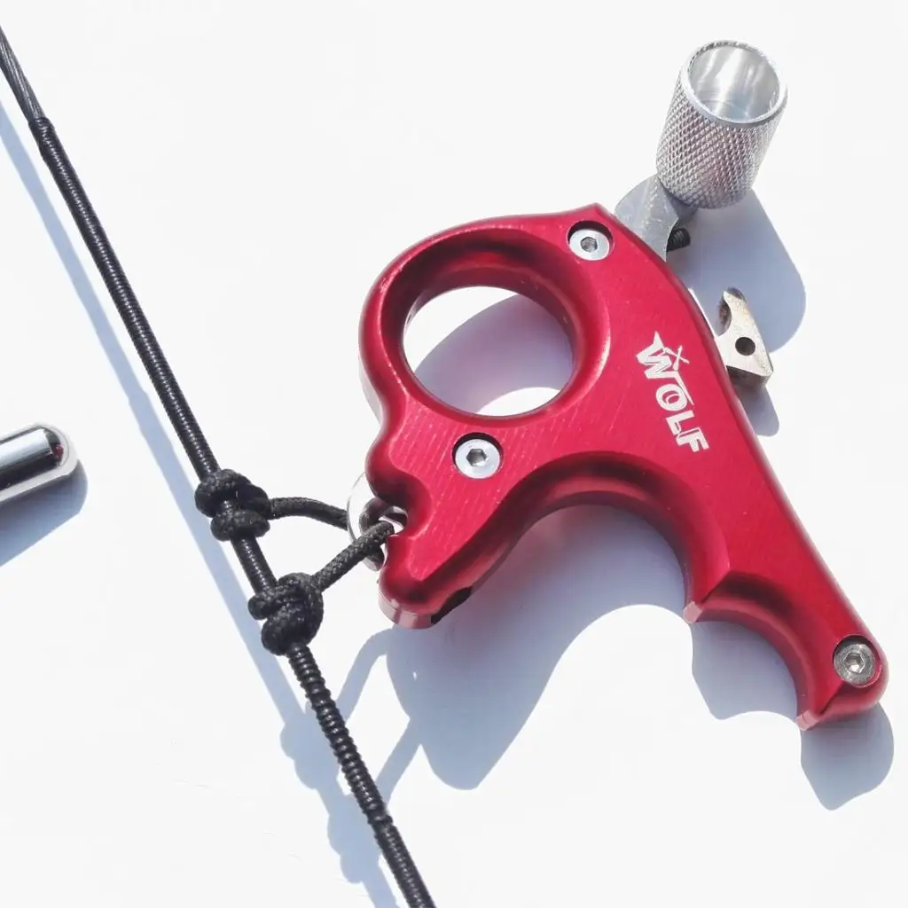 Aluminum Alloy Compact 3 Finger Archery Compound Bow Release Aid Thumb Trigger Hunting Accessories