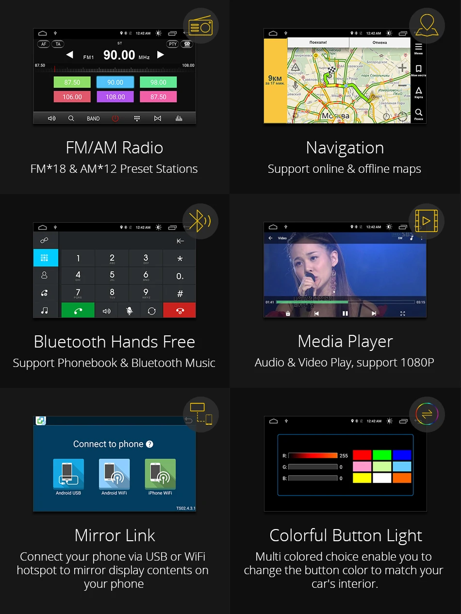 Flash Deal Ownice K1 K2 K3 8 Core Android 9.0 4G RAM 32G ROM 2 Din Car DVD GPS Navi Radio Player For VW Golf Skoda Multimedia Car DH233 25