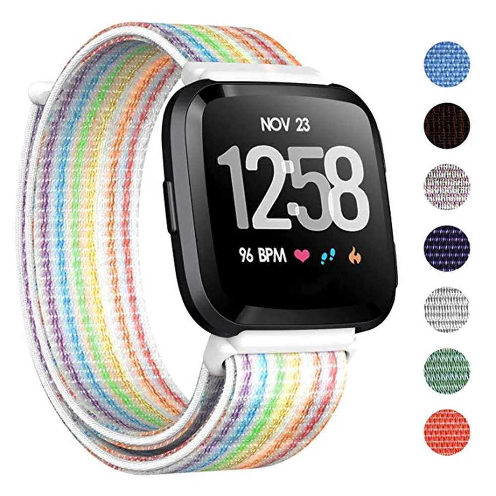 

Sport Replacement Nylon Strap For Fitbit Versa 2 Breathable Adjustable Loop Watch Band For Fitbit Versa Lite Smart Watch
