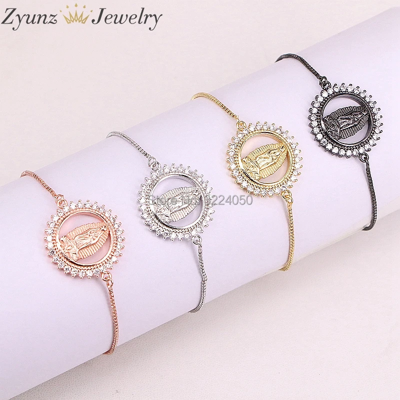 5pcs Zyz3026183 New Connector Bracelet Micro Pave Cz Connector Chain
