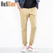 Oufisun новые весенние мужские брюки повседневные деловые брюки хлопок стрейч эластичная ткань тонкие прямые брюки мужские большие размеры