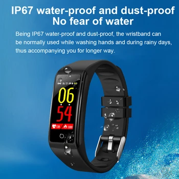 

IP67 waterproof Smart Band Blood Pressure Monitor sleep tracker female period remind smart Bracelet 0.96 inch color screen pk y9