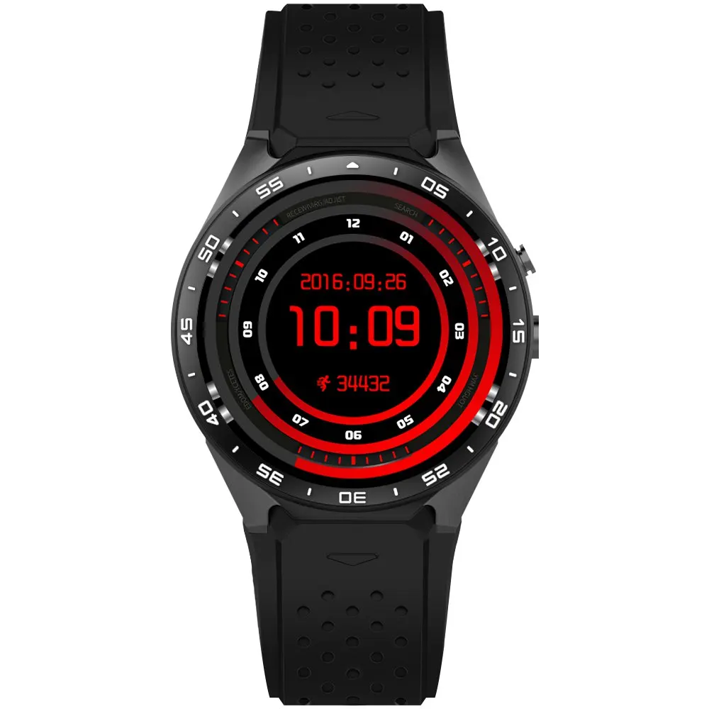 NIYOQUE KW88 Android 5,1 смарт часы телефон 1,39 дюймов Amoled Экран Smartwatch MTK6580 4 ядра 1,39 Гц, GPS гравитационный Сенсор шагомер - Цвет: Черный