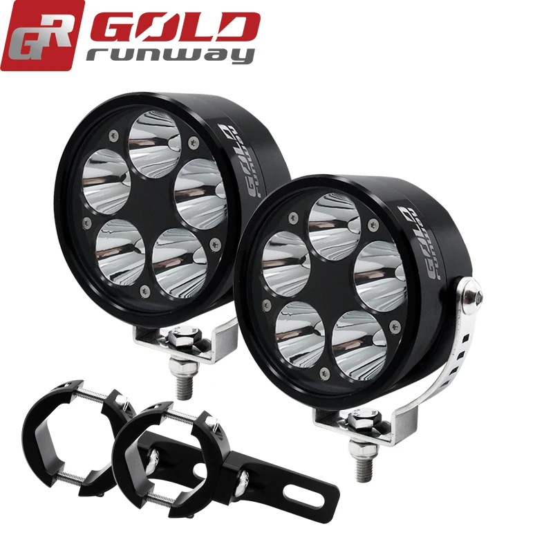 

2pcs 12V 50W U3 Driving Fog Head Light LED Headlight Spot Moto HeadLamp motocicleta for Motorcycle Motorbike with clamp bar