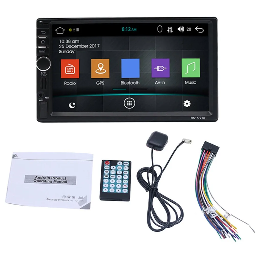 7 Inch HD Capacitive Screen 7 Colorful Light Car DVD Player European Map ship from russ