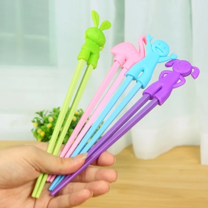 2 pairs Cartoon Learning Chopsticks Kids Children Adult Gift Chinese Stylish Healthy Light Weight Chinese Chopsticks (5)